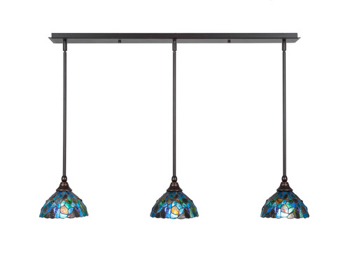 3 Light Linear Pendalier In Dark Granite (36-DG-9955)