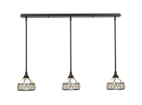 3 Light Linear Pendalier In Dark Granite (36-DG-9485)