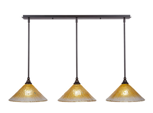 3 Light Linear Pendalier In Dark Granite (36-DG-774)