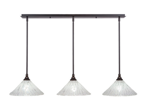 3 Light Linear Pendalier In Dark Granite (36-DG-709)