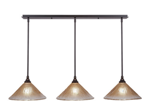 3 Light Linear Pendalier In Dark Granite (36-DG-700)