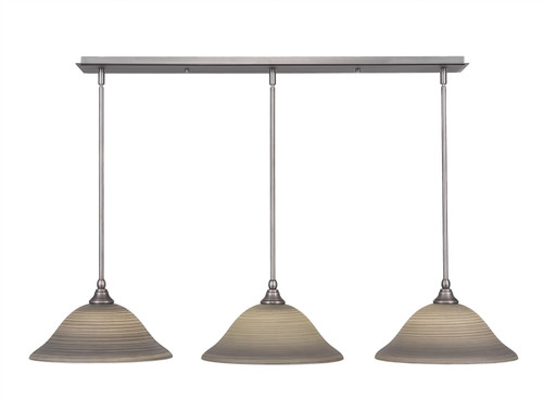 3 Light Linear Pendalier In Brushed Nickel (36-BN-604)