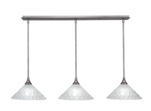 3 Light Linear Pendalier In Brushed Nickel (36-BN-441)