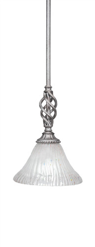 Elegante 1 Light Mini Pendant In Aged Silver (80-AS-751)