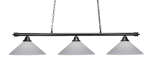 Oxford 3 Light Island In Chrome & Matte Black (373-MB-4012)