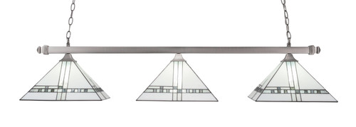 Square 3 Light Island In Brushed Nickel (403-BN-955)