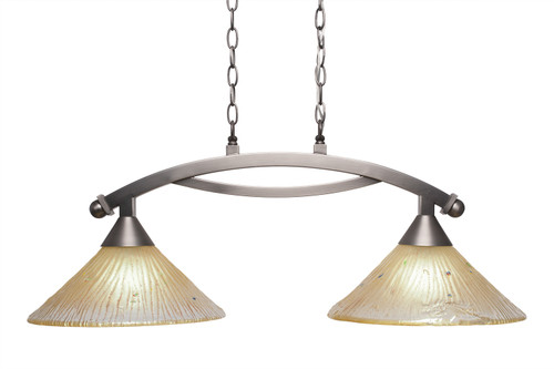 Bow 2 Light Island In Brushed Nickel (872-BN-700)