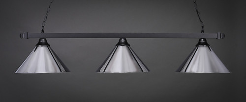 Square 3 Light Island In Matte Black (803-MB-420-CH)