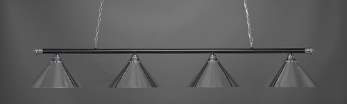 Oxford 4 Light Island In Chrome & Matte Black (374-CHMB-420-CH)