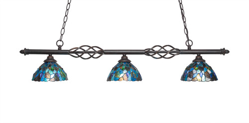 Elegante 3 Light Island In Dark Granite (866-DG-9955)