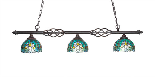 Elegante 3 Light Island In Dark Granite (866-DG-9925)