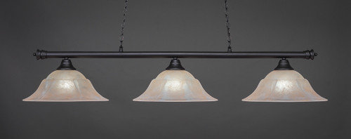 Oxford 3 Light Island In Matte Black (373-MB-53613)