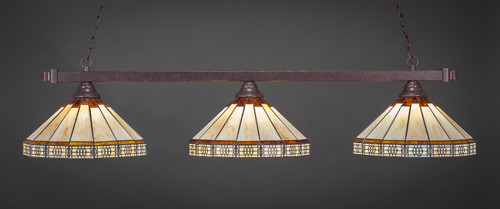 Square 3 Light Island In Dark Granite (803-DG-964)