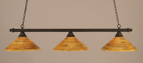 Square 3 Light Island In Dark Granite (803-DG-414)