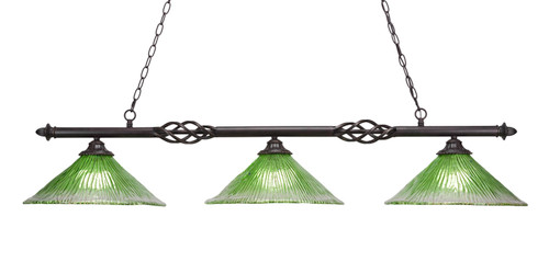 Elegante 3 Light Island In Dark Granite (863-DG-717)