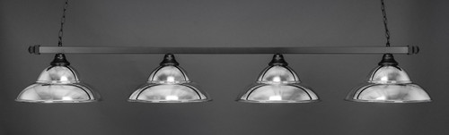Square 4 Light Island In Matte Black (804-MB-429-CH)