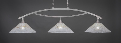 Bow 3 Light Island In Brushed Nickel (873-BN-714)