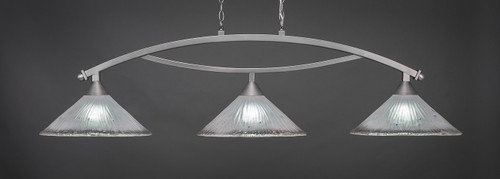 Bow 3 Light Island In Brushed Nickel (873-BN-711)