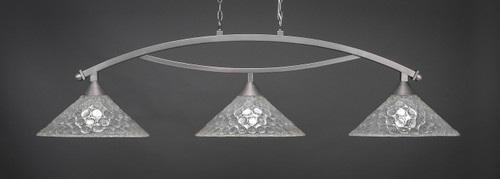 Bow 3 Light Island In Brushed Nickel (873-BN-411)