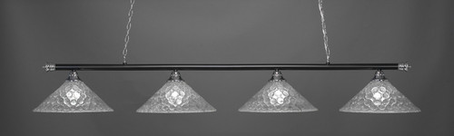 Oxford 4 Light Island In Chrome & Matte Black (374-CHMB-411)