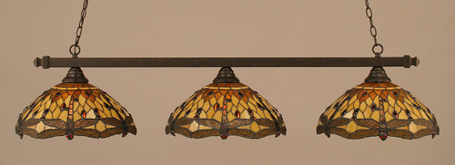 Square 3 Light Island In Dark Granite (803-DG-946)