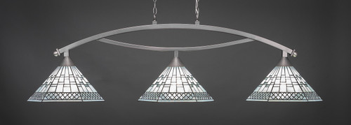 Bow 3 Light Island In Brushed Nickel (873-BN-910)