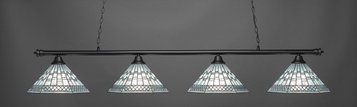 Oxford 4 Light Island In Matte Black (374-MB-910)