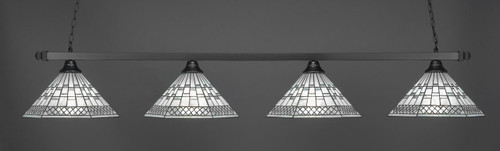 Square 4 Light Island In Matte Black (804-MB-910)