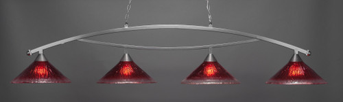 Bow 4 Light Island In Brushed Nickel (874-BN-716)