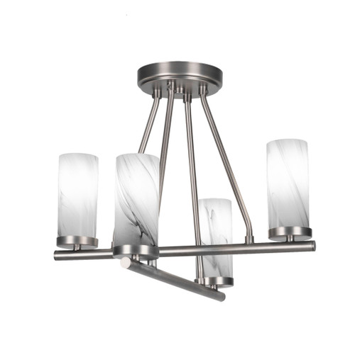 Trinity 4 Light Semi-Flush In Graphite Finish (2807-GP-802B)
