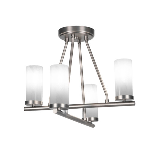 Trinity 4 Light Semi-Flush In Graphite Finish (2807-GP-811B)