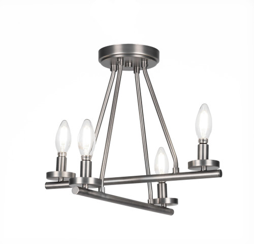 Trinity 4 Light Semi-Flush In Graphite Finish (2807-GP)