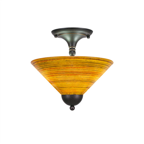 2 Light Semi-Flush In Dark Granite (120-DG-444)