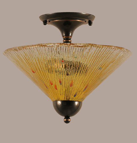 2 Light Semi-Flush In Black Copper (120-BC-774)