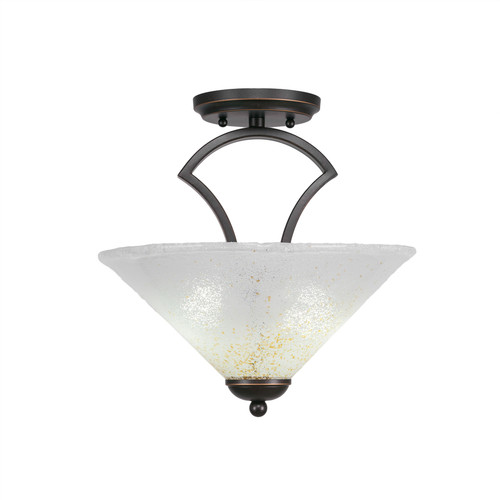 Zilo 2 Light Semi-Flush In Dark Granite (563-DG-702)