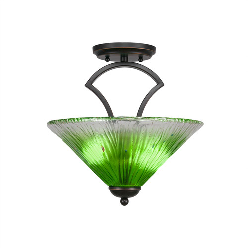 Zilo 2 Light Semi-Flush In Dark Granite (563-DG-447)