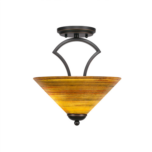Zilo 2 Light Semi-Flush In Dark Granite (563-DG-444)
