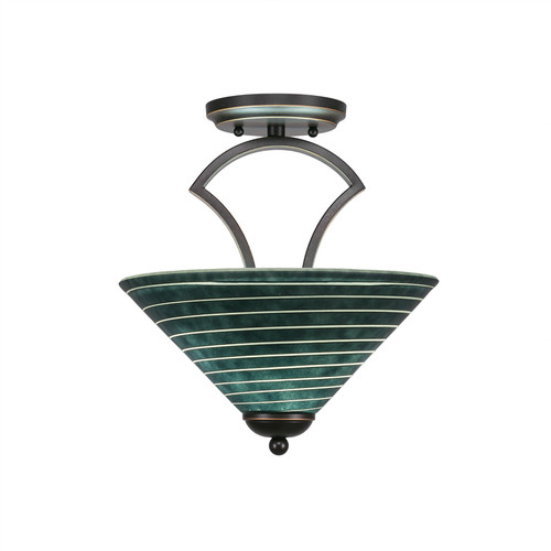 Zilo 2 Light Semi-Flush In Dark Granite (563-DG-442)