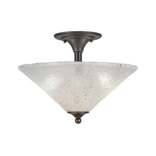 2 Light Semi-Flush In Dark Granite (121-DG-714)