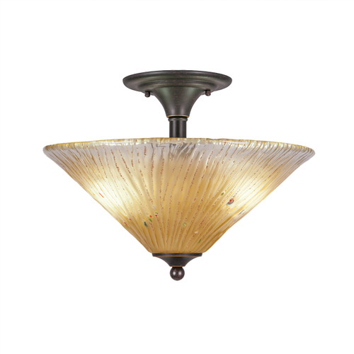 2 Light Semi-Flush In Dark Granite (121-DG-710)