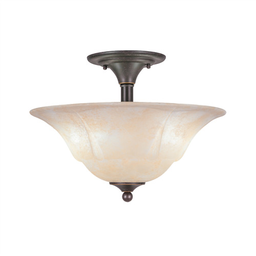 2 Light Semi-Flush In Dark Granite (121-DG-53613)