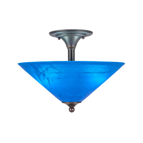 2 Light Semi-Flush In Dark Granite (121-DG-415)