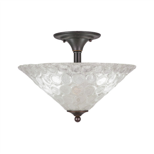2 Light Semi-Flush In Dark Granite (121-DG-411)
