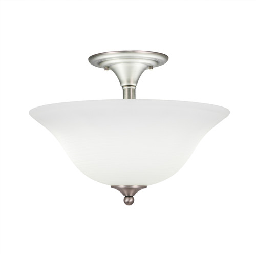 2 Light Semi-Flush In Brushed Nickel (121-BN-612)