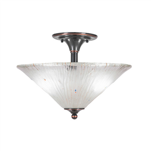 2 Light Semi-Flush In Black Copper (121-BC-711)