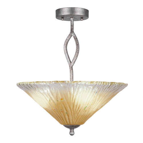 Revo 3 Light Semi-Flush In Aged Silver (242-AS-710)
