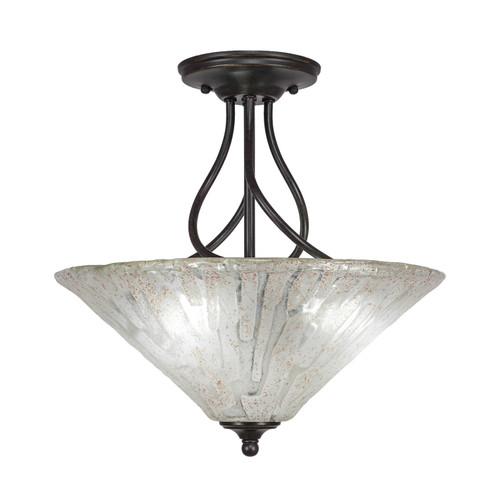 Capri 3 Light Semi-Flush In Dark Granite (909-DG-719)