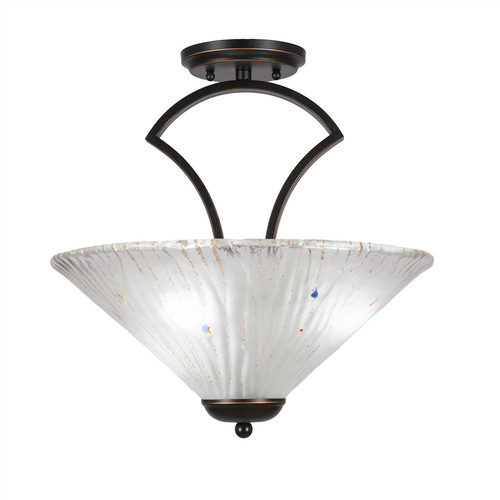 Zilo 3 Light Semi-Flush In Dark Granite (565-DG-711)