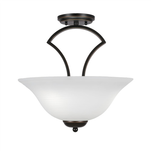Zilo 3 Light Semi-Flush In Dark Granite (565-DG-612)
