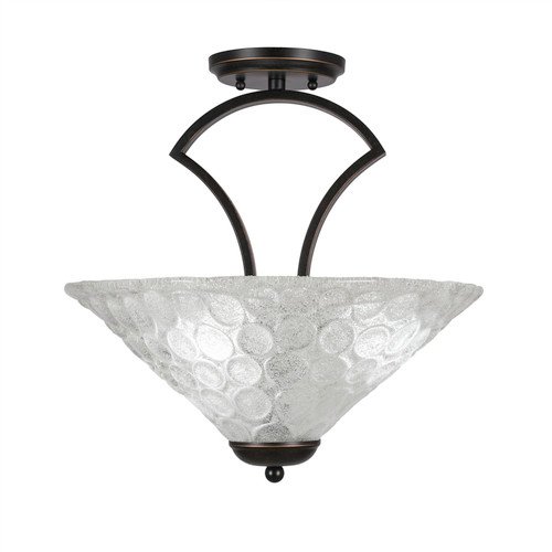 Zilo 3 Light Semi-Flush In Dark Granite (565-DG-411)